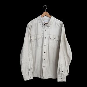 Lucky Brand Beige Mens Long Sleeve Button Down Shirt Oatmeal Size XXL